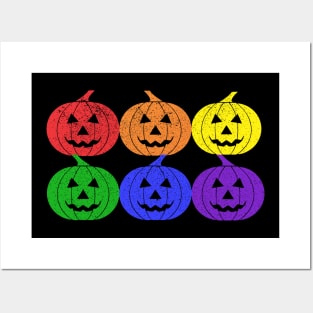 Distressed Gay Pride Jack O'Lanterns Posters and Art